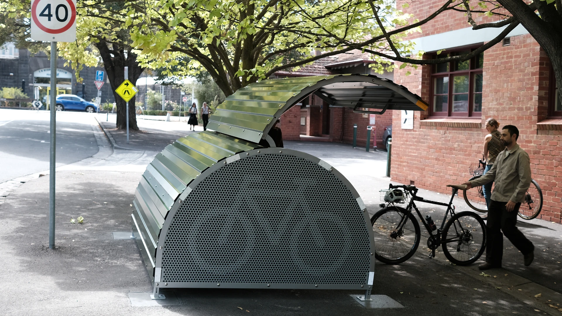 photo of secure bike parking